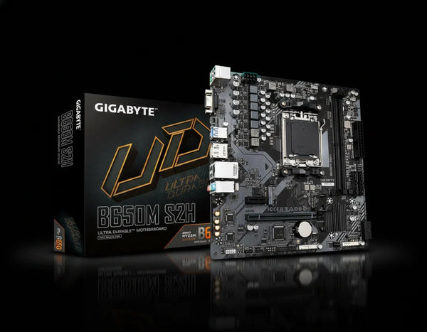 GIGABYTE B650M S2H DDR5 mATX Motherboard – AM5, AMD Ryzen 7000/8000 Series