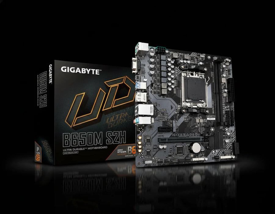 لوحة أم GIGABYTE B650M S2H DDR5 mATX بمقبس AM5