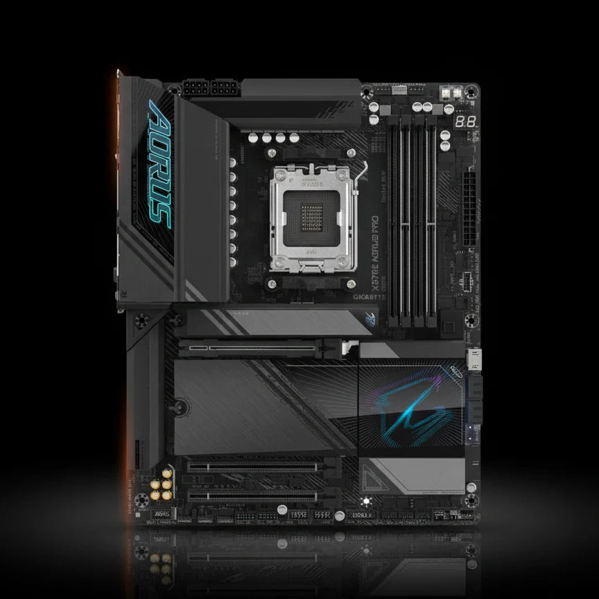 Gigabyte X870E AORUS PRO Motherboard – AM5 – DDR5 – WiFi 7 – 2.5GbE LAN – ATX