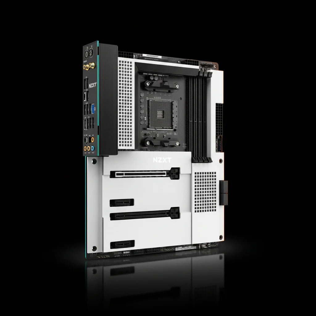 لوحة أم NZXT N7 B550 White ATX بمقبس AM4