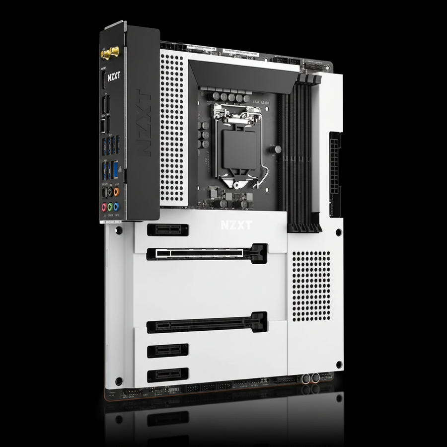 NZXT N7 Z590 Motherboard – LGA1200 – DDR4 – PCIe 4.0 – ATX – White