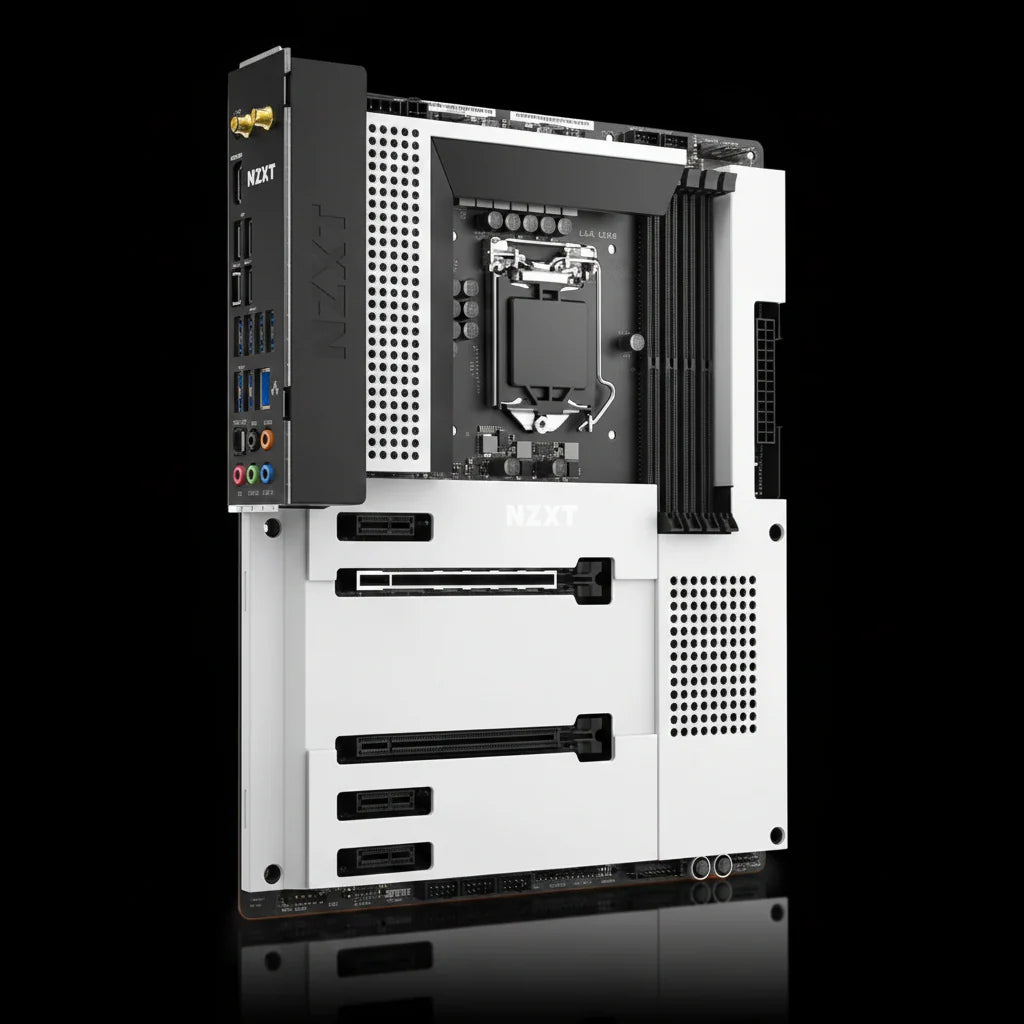 NZXT N7 Z590 Motherboard – LGA1200 – DDR4 – PCIe 4.0 – ATX – White