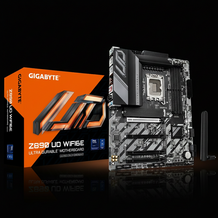 Gigabyte Z890 UD WIFI6E Motherboard – LGA1851 – DDR5 – 2.5GbE LAN – ATX