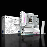 لوحة أم Gigabyte B860M AORUS ELITE WIFI6E ICE – مقبس LGA1851 – دعم DDR5 – شبكة 2.5GbE – بحجم Micro-ATX