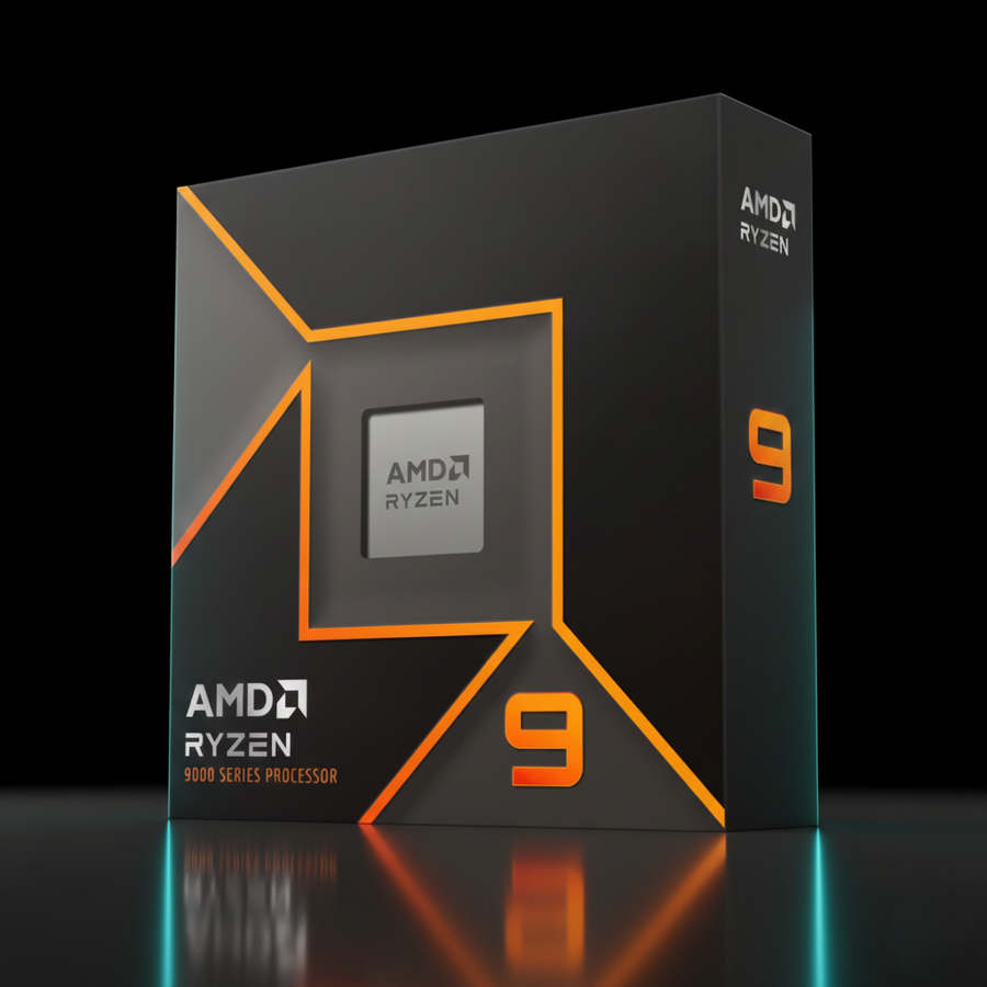 معالج AMD Ryzen 9 9900X بعدد 12 نواة و24 خيط معالجة بتردد يصل إلى 5.6 جيجاهرتز – معمارية Zen 5 – مقبس AM5