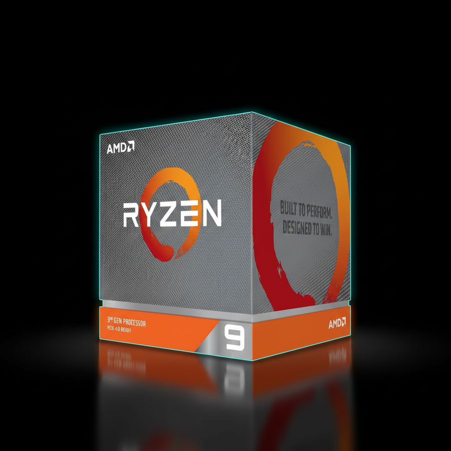 معالج AMD Ryzen 9 3900X إصدار Box بعدد 12 نواة و24 خيط معالجة بتردد يصل إلى 4.6 جيجاهرتز – معمارية Zen 2 – مقبس AM4
