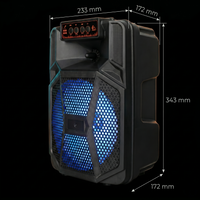 GEDI-G GD-891 Wireless Speaker – 8" Woofer & Microphone