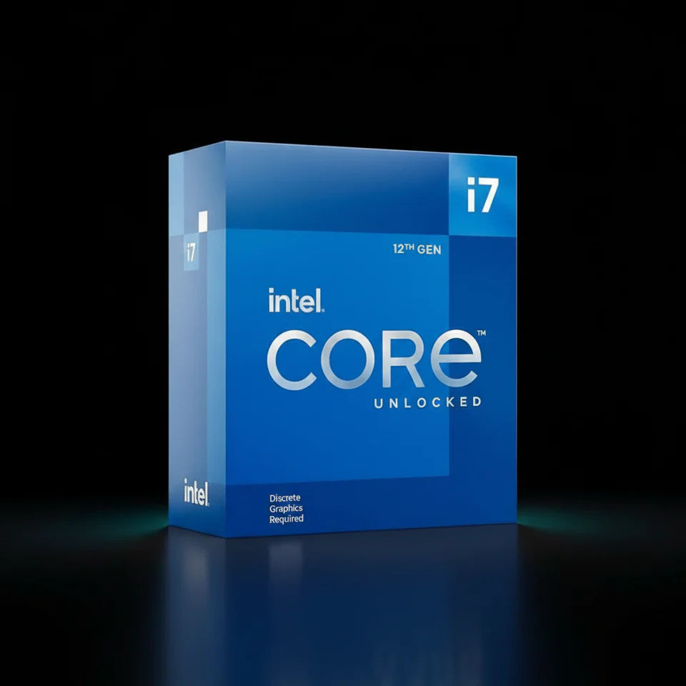 معالج Intel Core i7-12700KF إصدار Tray بعدد 12 نواة و20 خيط معالجة بتردد يصل إلى 5.0 جيجاهرتز – مقبس LGA1700 – معامل ضرب مفتوح – بدون رسومات مدمجة