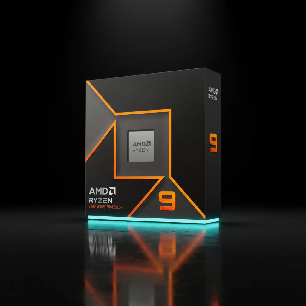 معالج AMD Ryzen 9 9950X بعدد 16 نواة و32 خيط معالجة بتردد يصل إلى 5.7 جيجاهرتز – معمارية Zen 5 – مقبس AM5