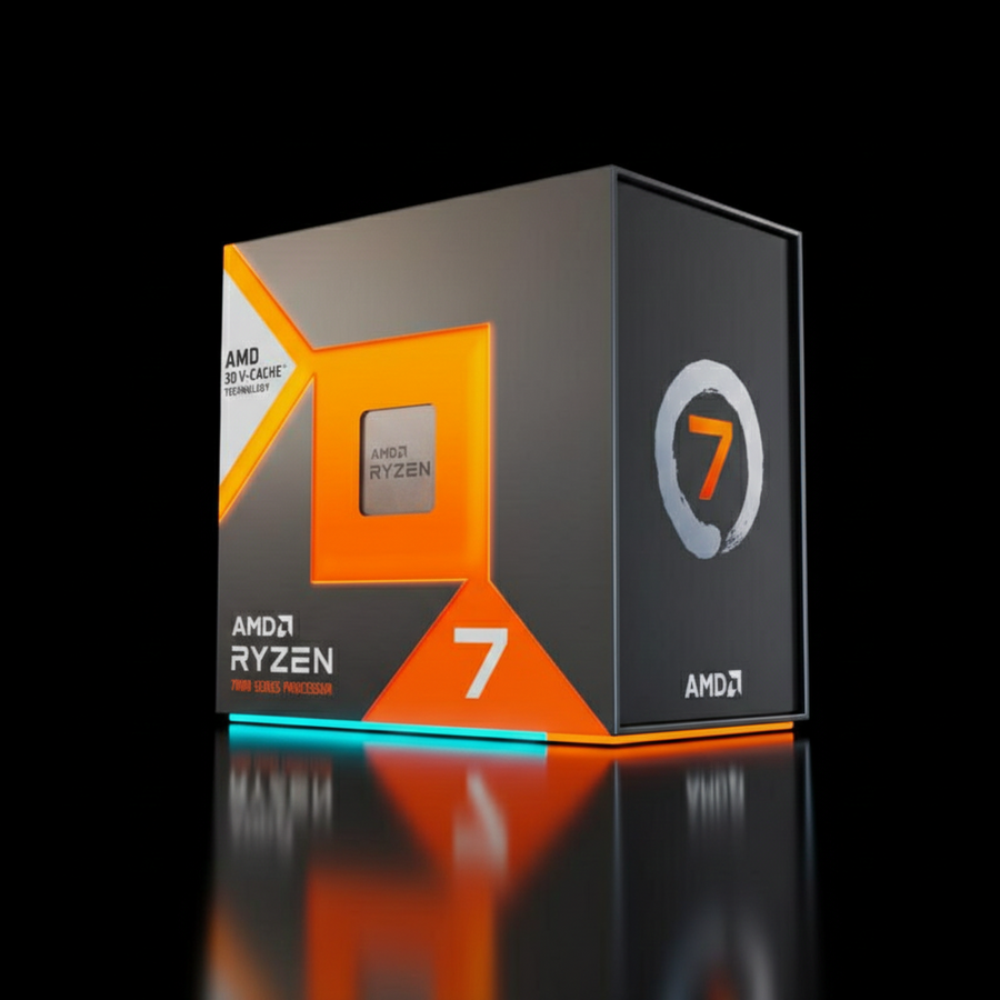 معالج AMD Ryzen 7 7800X3D بعدد 8 أنوية و16 خيط معالجة بتردد يصل إلى 5.0 جيجاهرتز – تقنية 3D V-Cache – معمارية Zen 4 – مقبس AM5