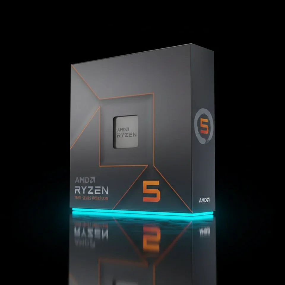 معالج AMD Ryzen 5 7600X بعدد 6 أنوية و12 خيط معالجة بتردد يصل إلى 5.3 جيجاهرتز – معمارية Zen 4 – مقبس AM5