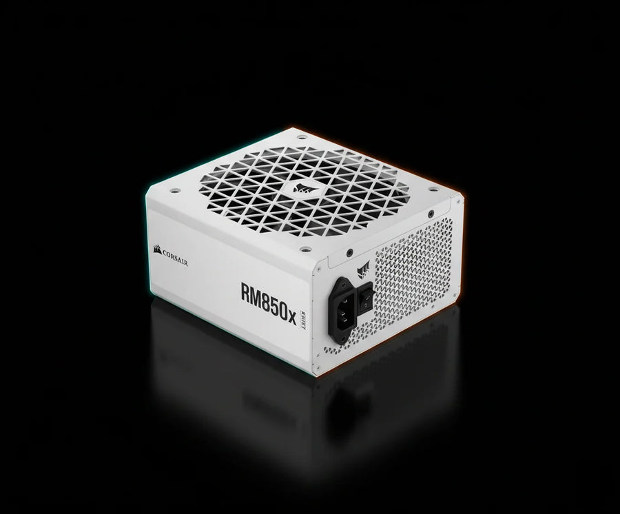 مزود طاقة Corsair RM850x SHIFT بقدرة 850 واط 80+ جولد فل موديلر ATX 3.1 PCIe 5.0 – أبيض