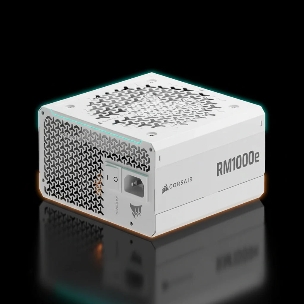 Corsair RM1000e 1000W 80+ Gold Fully Modular ATX 3.1 PCIe 5.1 Power Supply – White