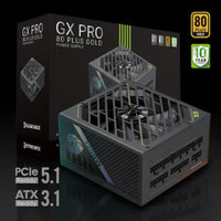 مزود طاقة GameMax GX PRO 1250G بقدرة 1250 واط 80+ جولد فل موديلر ATX 3.1 PCIe 5.1 – أسود