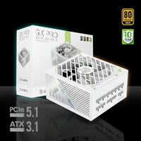 مزود طاقة GameMax GX PRO 1250G بقدرة 1250 واط 80+ جولد فل موديلر ATX – أبيض