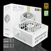 مزود طاقة GameMax GX PRO 1050G بقدرة 1050 واط 80+ جولد فل موديلر ATX – أبيض