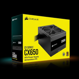 Corsair CX650 650W ATX Power Supply (80+ Bronze Certified, Non-Modular)