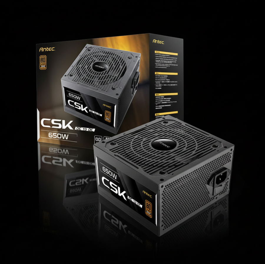 مزود طاقة Antec CSK 650 DC بقدرة 650 واط – ATX – شهادة 80+ Bronze – تقنية DC-to-DC – غير معياري (Non-Modular)