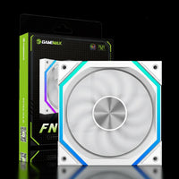 مروحة كيس GameMax FN12A-N2-W ARGB مقاس 120mm بتقنية PWM – أبيض