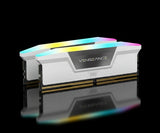 ذاكرة Corsair Vengeance RGB White بسعة 32 جيجابايت (2×16GB) DDR5 بتردد 6000 ميجاهرتز – توقيت CL36 