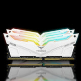 ذاكرة TeamGroup T-Force Night Hawk RGB White بسعة 16 جيجابايت (2×8GB) DDR4 بتردد 3600 ميجاهرتز – توقيت CL18 