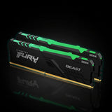 ذاكرة HyperX FURY RGB بسعة 16 جيجابايت (2×8GB) DDR4 بتردد 3200 ميجاهرتز – توقيت CL16
