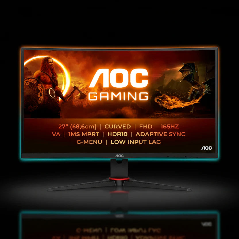 AOC C27G2E شاشة ألعاب 27 بوصة منحنية FHD VA – 165 هرتز – 1 مللي ثانية