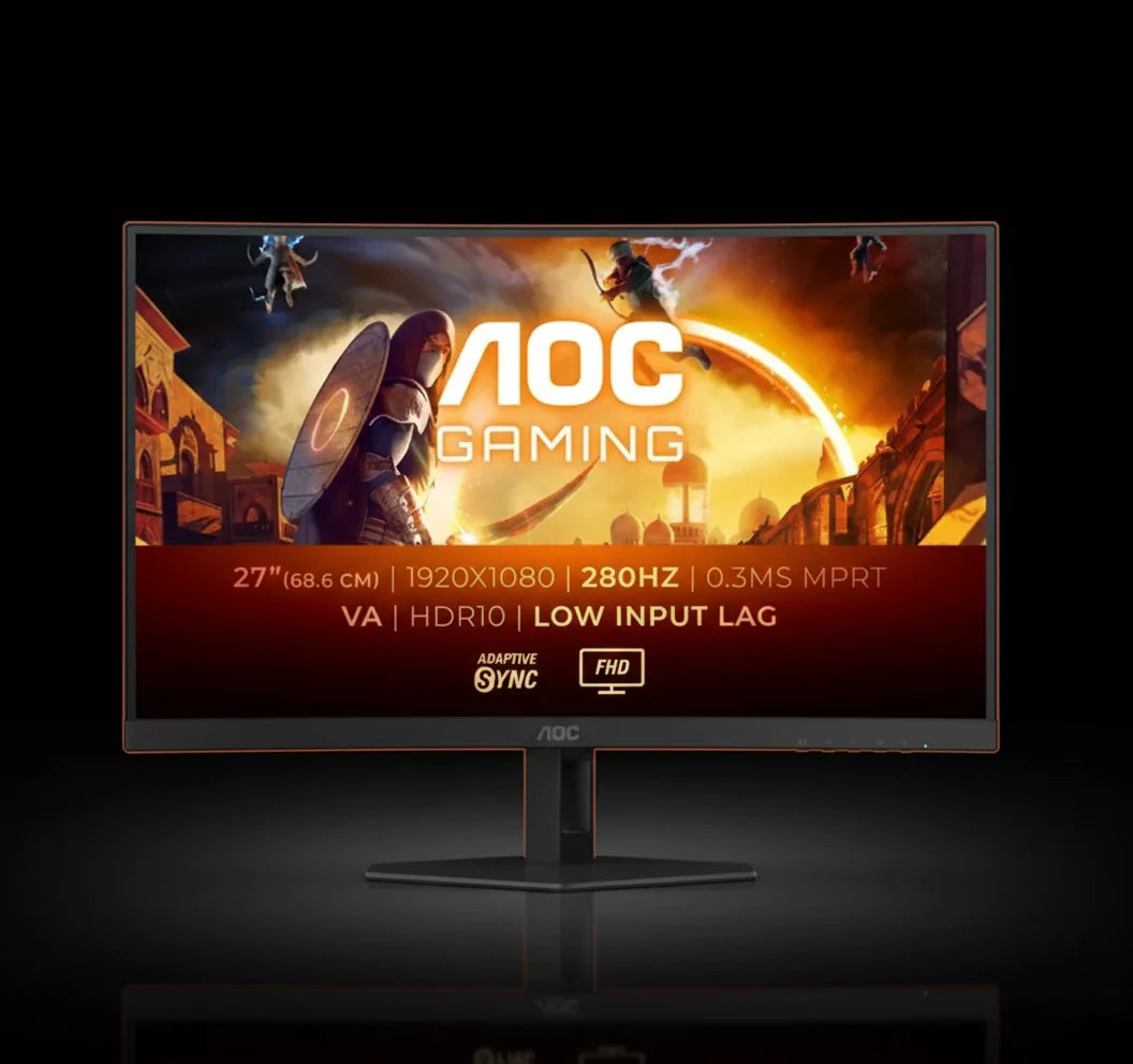 AOC C27G4ZXE شاشة ألعاب 27 بوصة منحنية FHD – 280 هرتز – 0.5 مللي ثانية