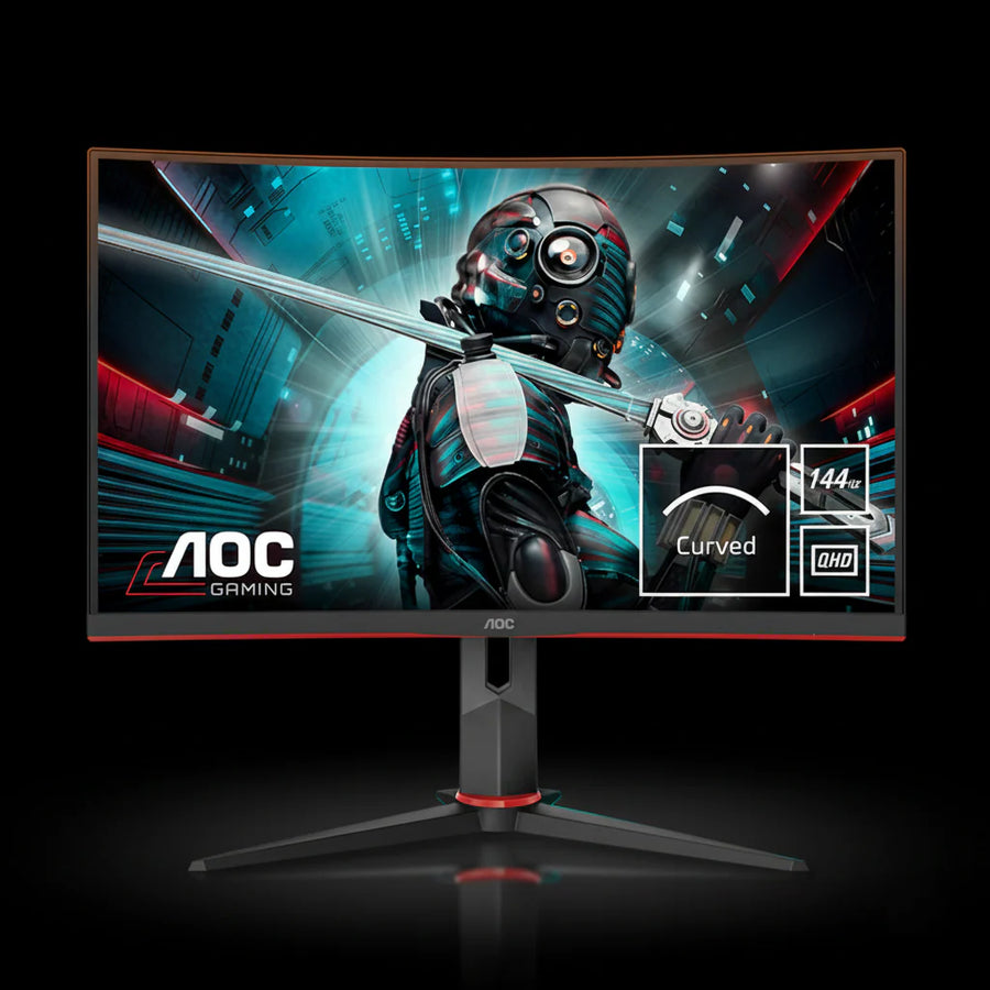 AOC شاشة ألعاب 27 بوصة منحنية QHD VA – 144 هرتز