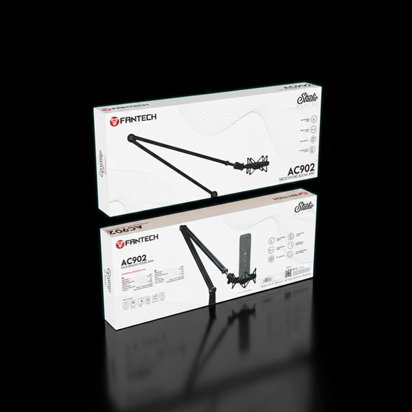 FANTECH AC902s Adjustable Microphone Stand – Foldable Desktop & Studio Mic Holder