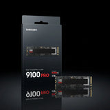قرص تخزين Samsung 9100 PRO بسعة 4 تيرابايت – NVMe 2.0 – M.2 2280 – PCIe 5.0 x4 – بسرعة قراءة تصل إلى 14800 ميجابايت/ث وكتابة 13400 ميجابايت/ث