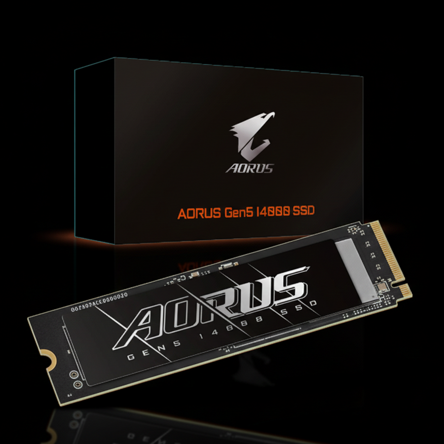 Gigabyte AORUS Gen5 14000 2TB NVMe 2.0 M.2 2280 SSD (PCIe 5.0 x4, Up to 14000MB/s Read)