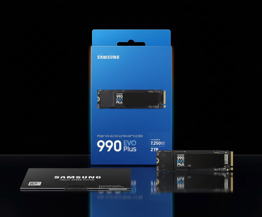 Samsung 990 EVO Plus 2TB NVMe M.2 2280 SSD (PCIe 4.0, Up to 7250MB/s Read, 6300MB/s Write)