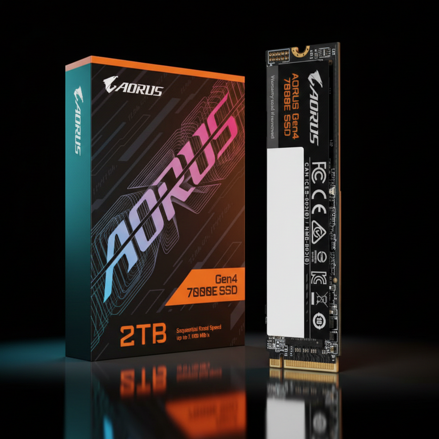 Gigabyte AORUS Gen4 7000E 2TB NVMe M.2 2280 SSD (PCIe 4.0, Up to 7000MB/s Read)