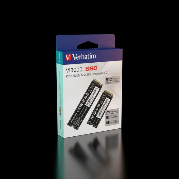قرص تخزين Verbatim Vi3000 بسعة 512 جيجابايت – NVMe – M.2 2280 – PCIe 3.0 x4