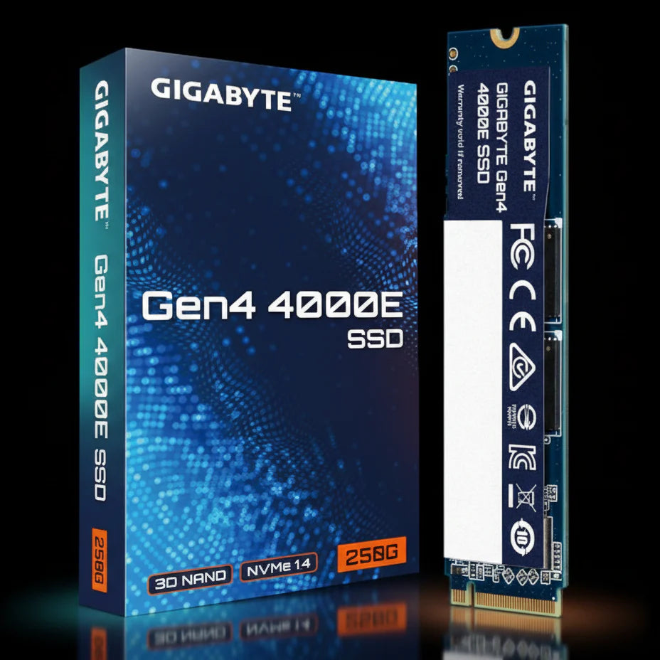 قرص تخزين Gigabyte 4000E بسعة 250 جيجابايت – NVMe – M.2 2280 – PCIe الجيل الرابع