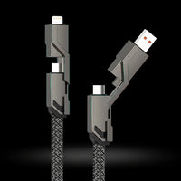 Fast Charging 4-in-1 Multi-Device Cable – USB-A to USB-C / Lightning / Micro USB