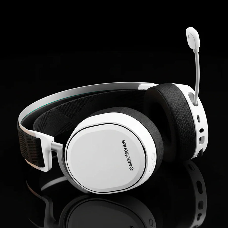 سماعة رأس SteelSeries Arctis Pro مع GameDAC باللون الأبيض – صوت Hi-Res احترافي للألعاب