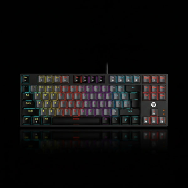 لوحة مفاتيح ميكانيكية سلكية FANTECH MK876V2 – بإضاءة RGB للألعاب على الكمبيوتر واللابتوب