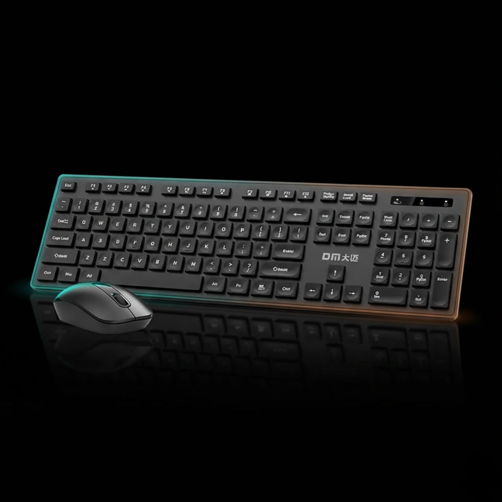 DM K12 Wireless Keyboard & Mouse Combo – 2.4GHz USB for PC & Laptop