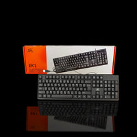 EK1 Wired USB Keyboard – Standard Full-Size Keyboard for Office & Home