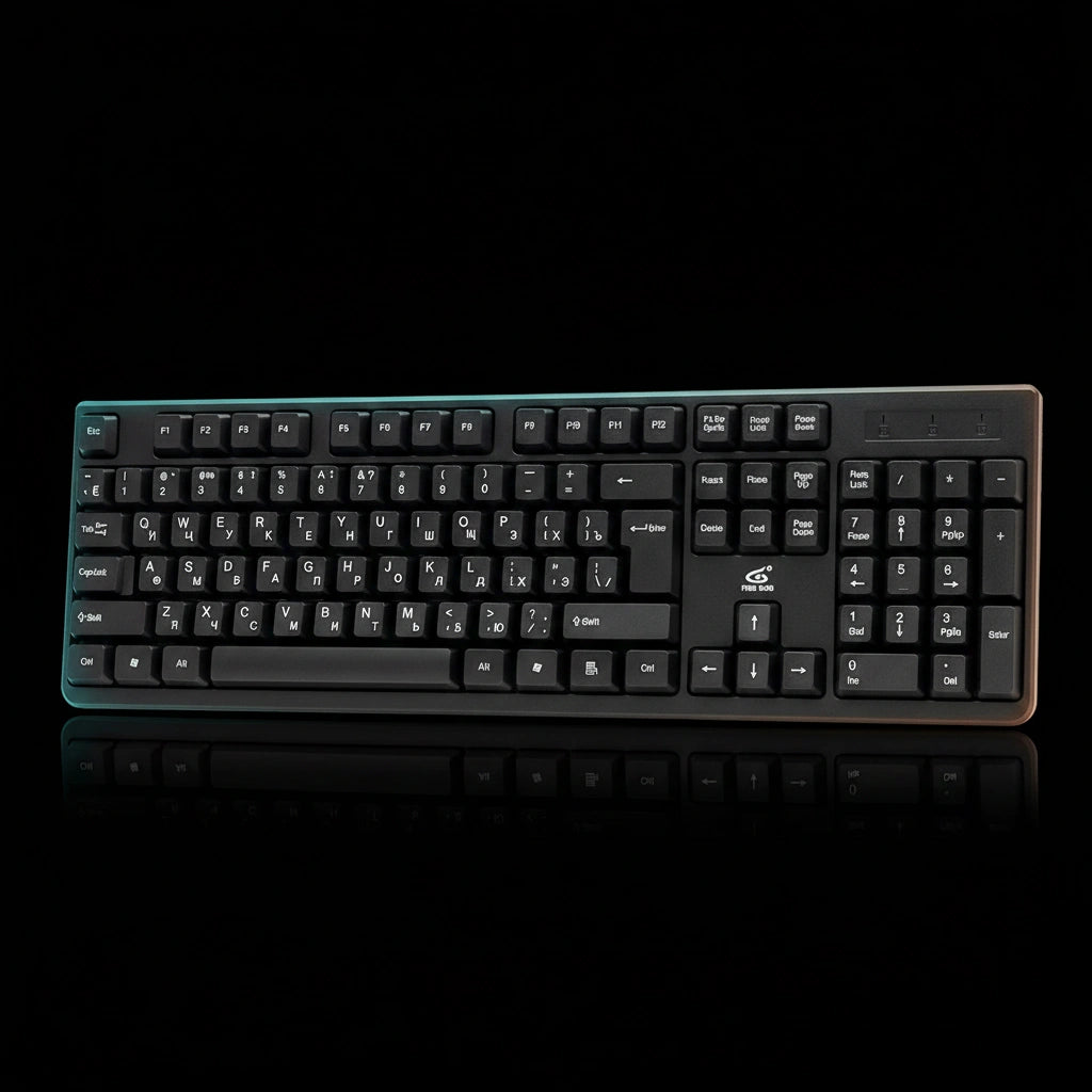 EK1 Wired USB Keyboard – Standard Full-Size Keyboard for Office & Home