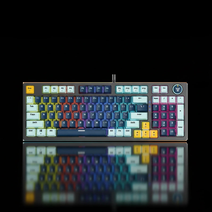 FANTECH ATOM96 MK890V2 MIZU Series – Navy Blue RGB Mechanical Gaming Keyboard