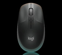 Logitech M190 Full-Size Wireless Mouse – Charcoal, 2.4GHz USB for Office & Home