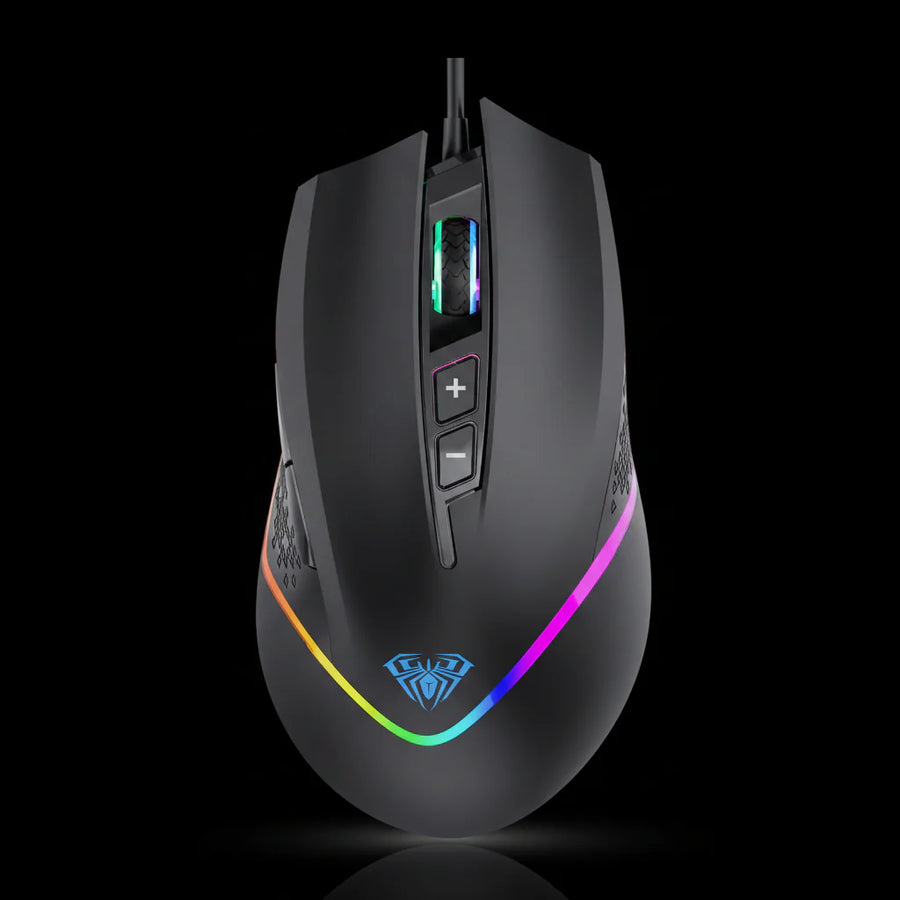 ماوس ألعاب سلكي F805 مع إضاءة RGB ودقة DPI قابلة للتعديل للاعبين