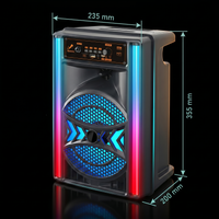 مكبر صوت لاسلكي YE-803 – مكبر صوت بلوتوث محمول بقياس 8 بوصات مع أضواء RGB
