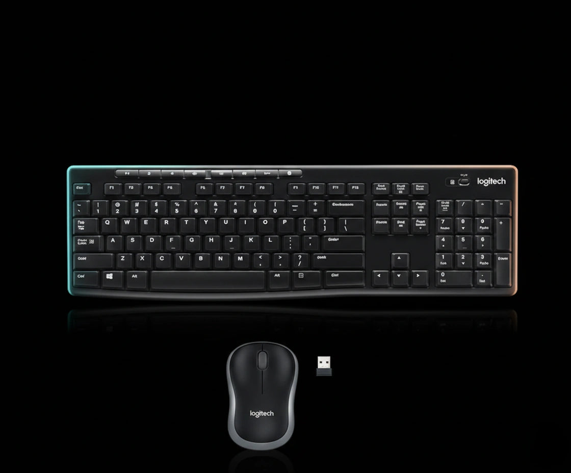 Logitech MK270 Wireless Keyboard & Mouse Combo – Black, Bilingual EN/ARA Layout