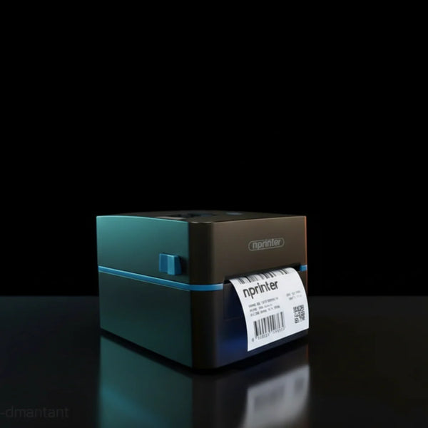 طابعة ملصقات باركود حرارية nPRT-221B بحجم 4 إنش – توصيل USB للمحلات والمخازن