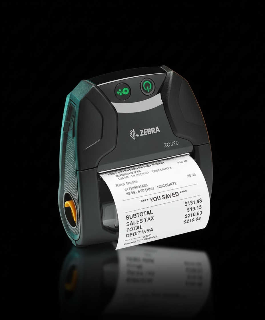 Zebra ZQ320 Mobile Thermal Printer – Portable Receipt Printer for Retail & Logistics