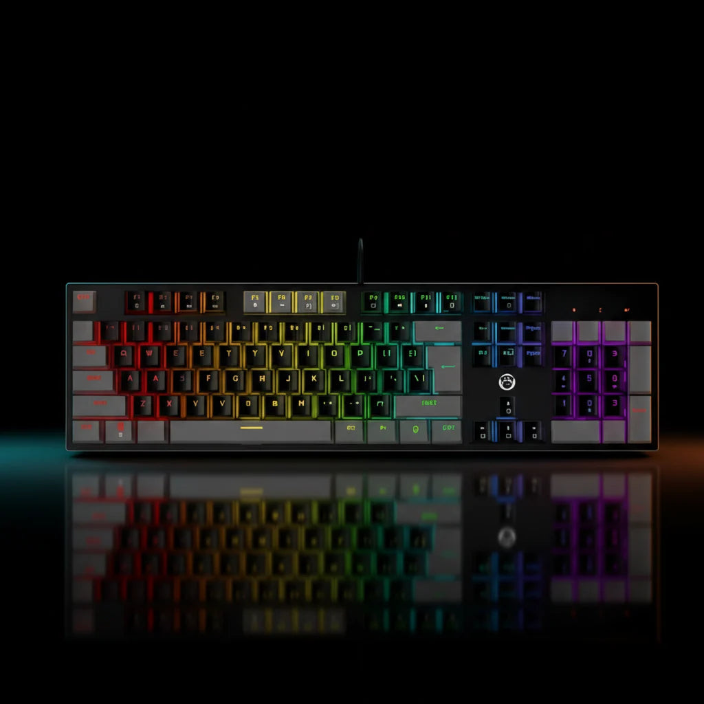 لوحة مفاتيح ميكانيكية سلكية FANTECH MK886V2 – بإضاءة RGB للألعاب على الكمبيوتر واللابتوب